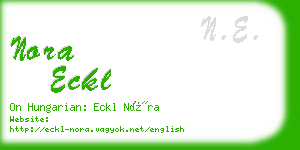 nora eckl business card